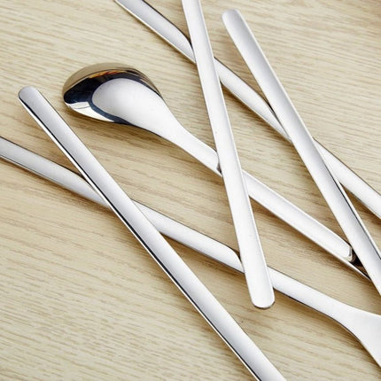 Stainless Steel Long - Handled Coffee Stirring Spoon Ice Cream Spoon - DealBuddy