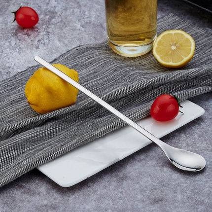 Stainless Steel Long - Handled Coffee Stirring Spoon Ice Cream Spoon - DealBuddy
