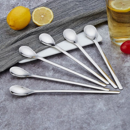 Stainless Steel Long - Handled Coffee Stirring Spoon Ice Cream Spoon - DealBuddy
