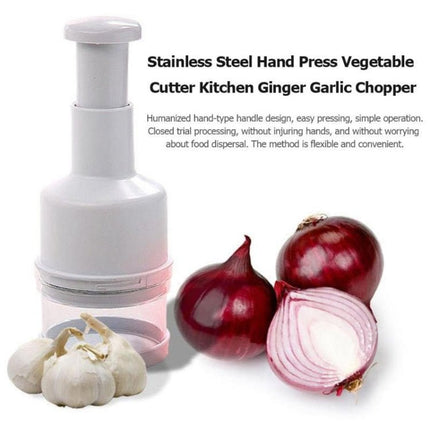 Stainless Steel Onion Cutting Instrument / Ginger Garlic Cutter, Size: 22x8x8cm, Random Color Delivery - DealBuddy