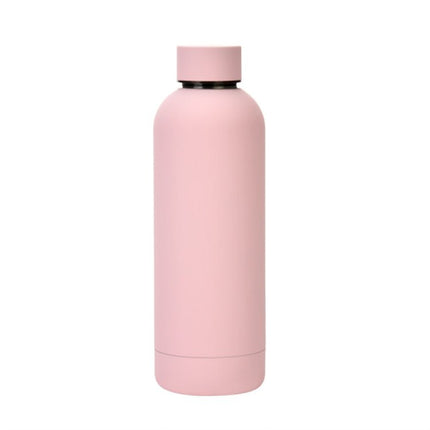 Stainless Steel Outdoor Matte Water Bottle Portable Sports Water Cup Rubber Paint Insulation Cup - DealBuddy
