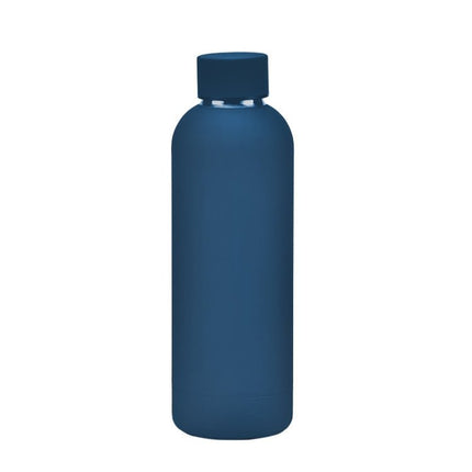 Stainless Steel Outdoor Matte Water Bottle Portable Sports Water Cup Rubber Paint Insulation Cup - DealBuddy