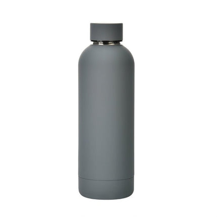 Stainless Steel Outdoor Matte Water Bottle Portable Sports Water Cup Rubber Paint Insulation Cup - DealBuddy