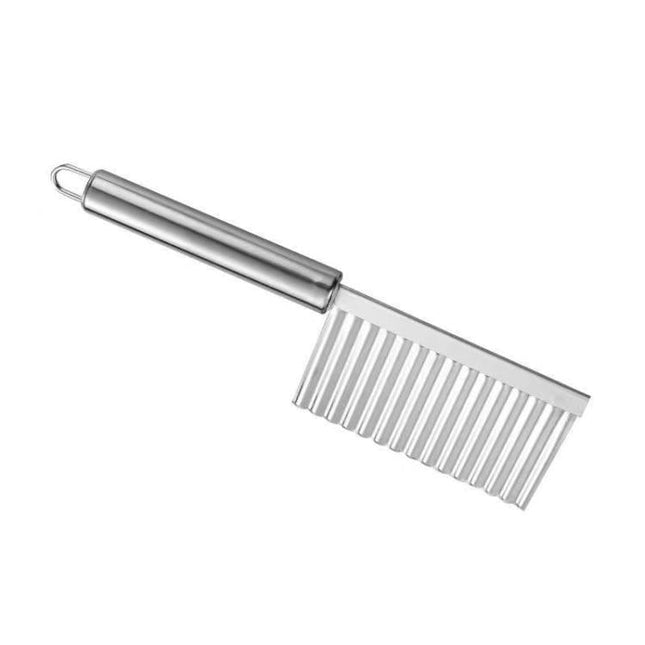 Stainless Steel Potato Wave Cutter Deep Groove Thickened Wolf Tooth Pattern French Fry Cutter - DealBuddy