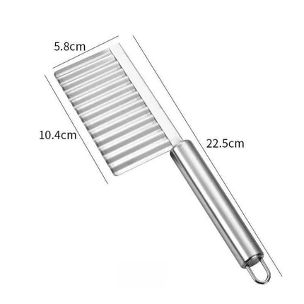 Stainless Steel Potato Wave Cutter Deep Groove Thickened Wolf Tooth Pattern French Fry Cutter - DealBuddy