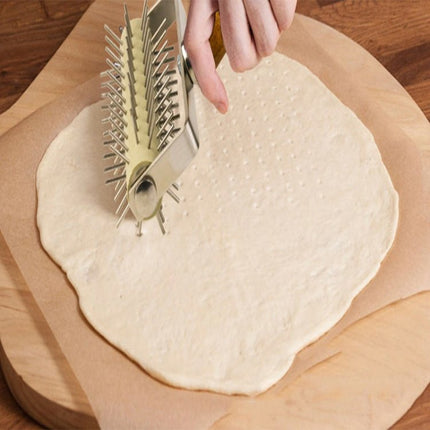 Stainless Steel Rolling Pin Pizza Puncher Snacks Baking Utensils - DealBuddy
