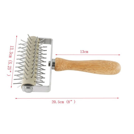 Stainless Steel Rolling Pin Pizza Puncher Snacks Baking Utensils - DealBuddy