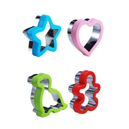 Stainless Steel Sandwiches Bread Cutting Model With Guards Fruits Vegetable Cookie Mould - DealBuddy