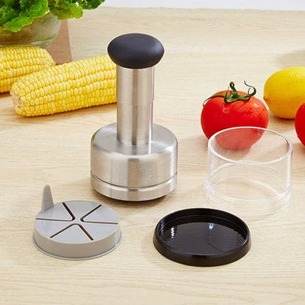 Stainless Steel Vegetable Cutter Kitchen Gadgets Onion Press Garlic Press - DealBuddy
