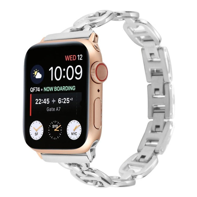 Steel Watch Band For Apple Watch Series, 7 45mm / 6&SE&5&4 44mm / 3&2&1 42mm, 7 41mm / 6&SE&5&4 40mm / 3&2&1 38mm - DealBuddy