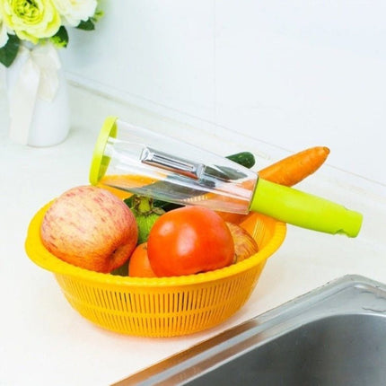 Storage Type Peeling Knife With Storage Box Planer Peeling Knife Household Fruit Multifunctional Peeler - DealBuddy