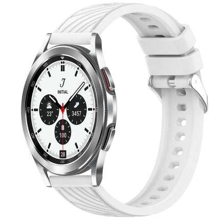 Stripe Texture Silicone 20mm Watch Band, For Samsung Galaxy Watch 4 44mm, For Samsung Galaxy Watch 4 40mm, For Samsung Galaxy Watch 4 Classic 46mm, For Samsung Galaxy Watch 4 Classic 42mm - DealBuddy