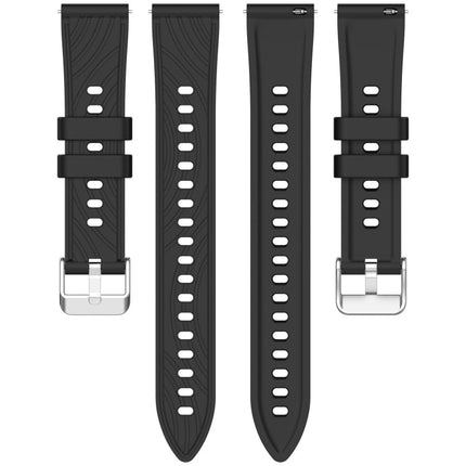 Stripe Texture Silicone 20mm Watch Band, For Samsung Galaxy Watch 4 44mm, For Samsung Galaxy Watch 4 40mm, For Samsung Galaxy Watch 4 Classic 46mm, For Samsung Galaxy Watch 4 Classic 42mm - DealBuddy