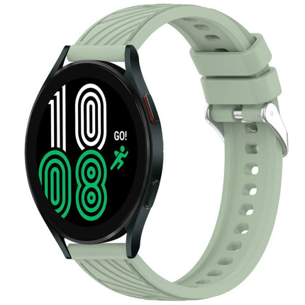 Stripe Texture Silicone 20mm Watch Band, For Samsung Galaxy Watch 4 44mm, For Samsung Galaxy Watch 4 40mm, For Samsung Galaxy Watch 4 Classic 46mm, For Samsung Galaxy Watch 4 Classic 42mm - DealBuddy