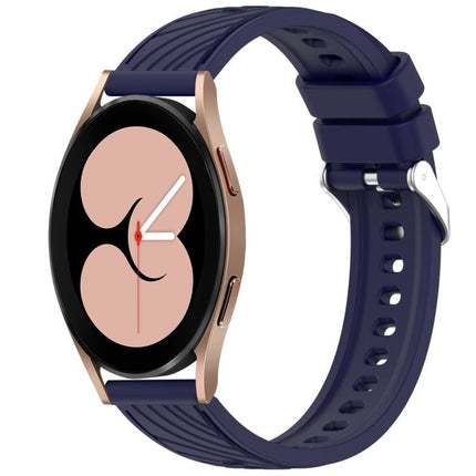 Stripe Texture Silicone 20mm Watch Band, For Samsung Galaxy Watch 4 44mm, For Samsung Galaxy Watch 4 40mm, For Samsung Galaxy Watch 4 Classic 46mm, For Samsung Galaxy Watch 4 Classic 42mm - DealBuddy