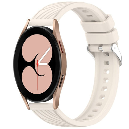 Stripe Texture Silicone 20mm Watch Band, For Samsung Galaxy Watch 4 44mm, For Samsung Galaxy Watch 4 40mm, For Samsung Galaxy Watch 4 Classic 46mm, For Samsung Galaxy Watch 4 Classic 42mm - DealBuddy