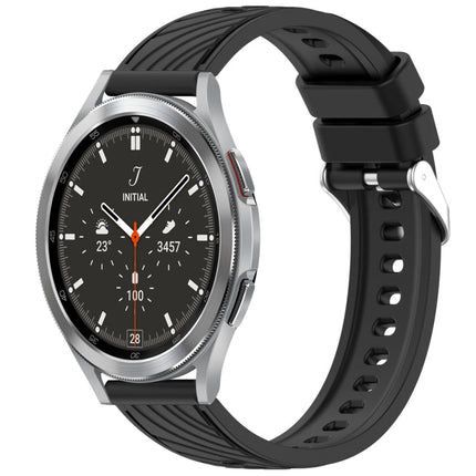 Stripe Texture Silicone 20mm Watch Band, For Samsung Galaxy Watch 4 44mm, For Samsung Galaxy Watch 4 40mm, For Samsung Galaxy Watch 4 Classic 46mm, For Samsung Galaxy Watch 4 Classic 42mm - DealBuddy