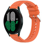 Stripe Texture Silicone 20mm Watch Band, For Samsung Galaxy Watch 4 44mm, For Samsung Galaxy Watch 4 40mm, For Samsung Galaxy Watch 4 Classic 46mm, For Samsung Galaxy Watch 4 Classic 42mm - DealBuddy