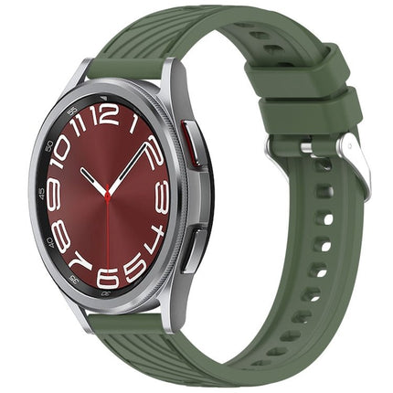 Stripe Texture Silicone 20mm Watch Band, For Samsung Galaxy Watch 6 44mm, For Samsung Galaxy Watch 6 40mm, For Samsung Galaxy Watch 6 Classic 43mm, For Samsung Galaxy Watch5 Pro Golf Edition - DealBuddy