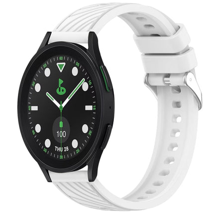 Stripe Texture Silicone 20mm Watch Band, For Samsung Galaxy Watch 6 44mm, For Samsung Galaxy Watch 6 40mm, For Samsung Galaxy Watch 6 Classic 43mm, For Samsung Galaxy Watch5 Pro Golf Edition - DealBuddy