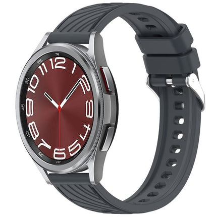 Stripe Texture Silicone 20mm Watch Band, For Samsung Galaxy Watch FE 40mm, For Samsung Galaxy Watch 7 44mm, For Samsung Galaxy Watch 7 40mm, For Samsung Galaxy Watch 6 Classic 47mm - DealBuddy