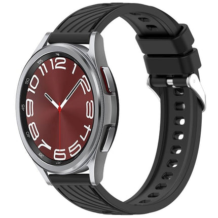 Stripe Texture Silicone 20mm Watch Band, For Samsung Galaxy Watch FE 40mm, For Samsung Galaxy Watch 7 44mm, For Samsung Galaxy Watch 7 40mm, For Samsung Galaxy Watch 6 Classic 47mm - DealBuddy