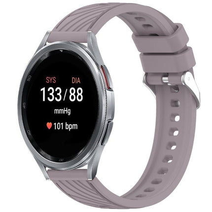 Stripe Texture Silicone 20mm Watch Band, For Samsung Galaxy Watch FE 40mm, For Samsung Galaxy Watch 7 44mm, For Samsung Galaxy Watch 7 40mm, For Samsung Galaxy Watch 6 Classic 47mm - DealBuddy
