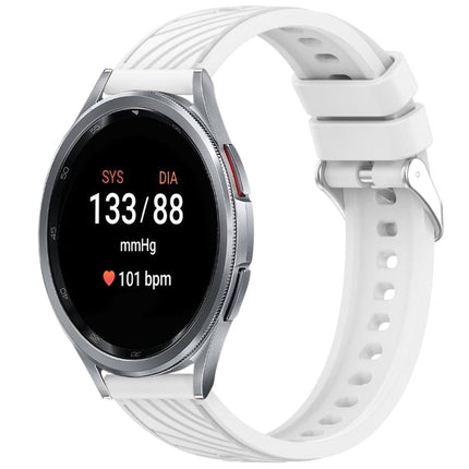 Stripe Texture Silicone 20mm Watch Band, For Samsung Galaxy Watch FE 40mm, For Samsung Galaxy Watch 7 44mm, For Samsung Galaxy Watch 7 40mm, For Samsung Galaxy Watch 6 Classic 47mm - DealBuddy