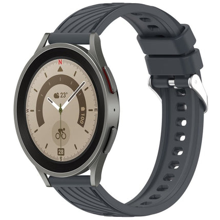 Stripe Texture Silicone 20mm Watch Band, For Samsung Galaxy Watch5 Golf Edition, For Samsung Galaxy Watch 5 44mm, For Samsung Galaxy Watch 5 Pro 45mm, For Samsung Galaxy Watch 5 40mm - DealBuddy