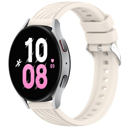Stripe Texture Silicone 20mm Watch Band, For Samsung Galaxy Watch5 Golf Edition, For Samsung Galaxy Watch 5 44mm, For Samsung Galaxy Watch 5 Pro 45mm, For Samsung Galaxy Watch 5 40mm - DealBuddy