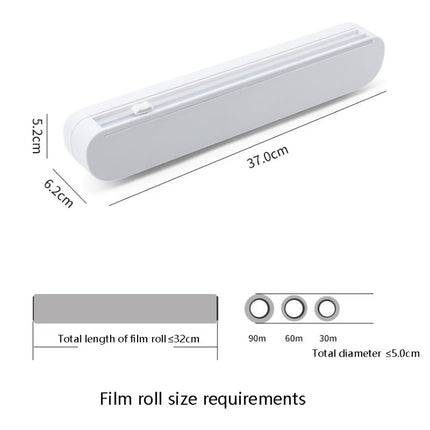 Suction Cup Type Cling Film Cutter Household Plastic Wrap Adjustable Storage Cutting Box - DealBuddy