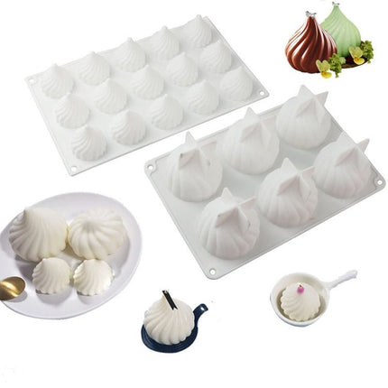 Swirl Mousse Cake Mold Chocolate Baking French Dessert Onion Shape Silicone Mold - DealBuddy