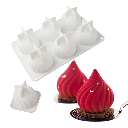 Swirl Mousse Cake Mold Chocolate Baking French Dessert Onion Shape Silicone Mold - DealBuddy