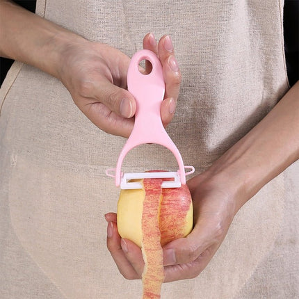 T Shaped Ceramic Skin Peeler with Durable ABS Handle, Random Color Delivery - DealBuddy