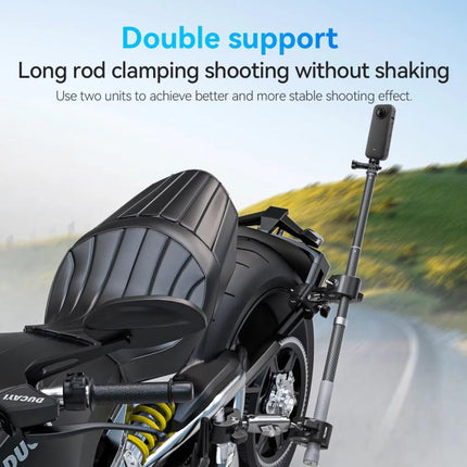 TELESIN Camera Double Clip Crab Clamp 360 Rotating Motorcycle Bicycle Handlebar Mount - DealBuddy