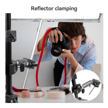 TELESIN Camera Double Clip Crab Clamp 360 Rotating Motorcycle Bicycle Handlebar Mount - DealBuddy