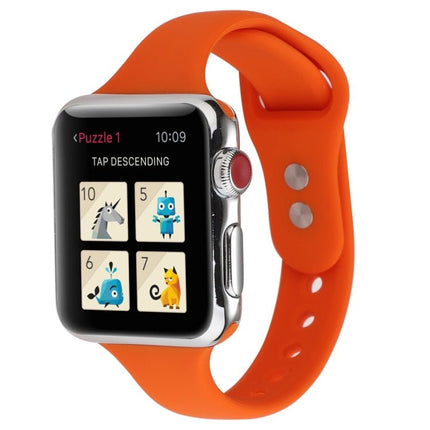 Thin Silicone Double Buckle Replacement Wrist Strap, For Apple Watch 5 & 4 44mm / 3 & 2 & 1 42mm - DealBuddy