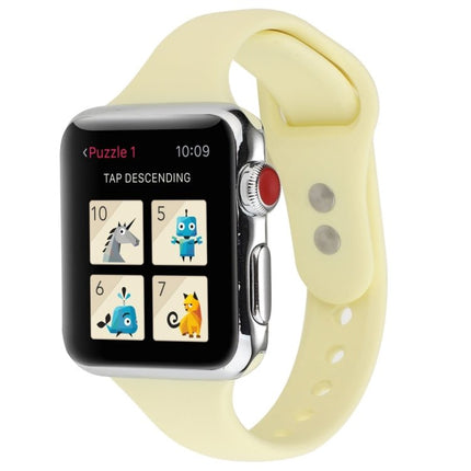 Thin Silicone Double Buckle Replacement Wrist Strap, For Apple Watch 5 & 4 44mm / 3 & 2 & 1 42mm - DealBuddy