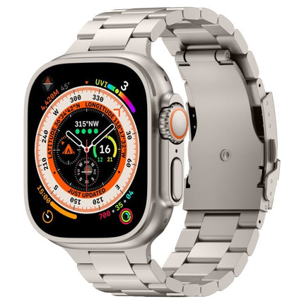Three Beads Titanium Alloy Metal Watch Band, For Apple Watch Series 10 46mm, For Apple Watch Series 10 42mm, For Apple Watch SE 2023 44mm, For Apple Watch SE 2023 40mm, For Apple Watch Ultra 2 49mm, For Apple Watch Series 9 45mm                        ... - DealBuddy