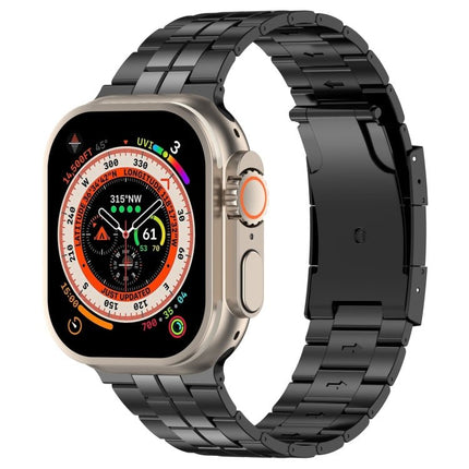Tortoise Buckle Titanium Steel Watch Band, For Apple Watch SE 2023 44mm, For Apple Watch SE 2023 40mm, For Apple Watch Ultra 2 49mm, For Apple Watch Series 9 45mm, For Apple Watch Series 9 41mm, For Apple Watch Ultra 49mm, For Apple Watch Series 8 41mm... - DealBuddy