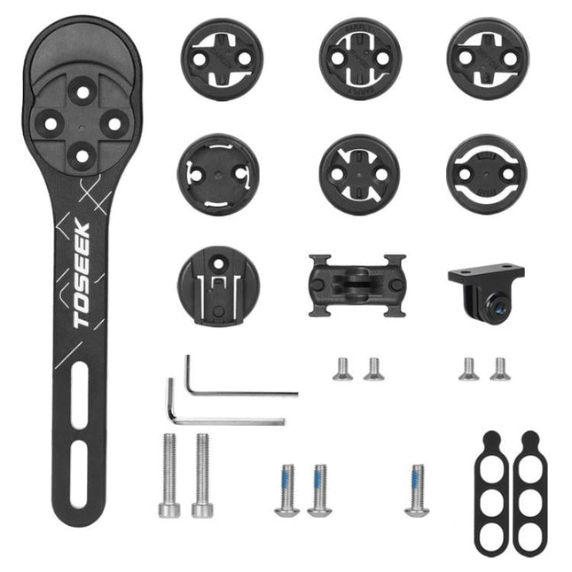 TOSEEK MA106 Aluminum Alloy Bicycle Road Bike Integrated Handlebar Computer Bracket - DealBuddy