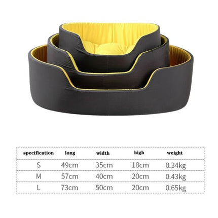Two - Color Washable Comfortable Pet Nest with Cushion, S 49x35x18cm, M 57x40x20cm, L 73x50x20cm - DealBuddy
