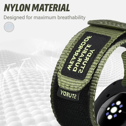 Two Sections Nylon Hook And Loop Fastener Watch Band, For Samsung Galaxy Watch8 / Watch8 Classic - DealBuddy