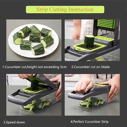 Vegetable Cutter Kitchen Slicer Fruit Cutter Potato Peeler Carrot Cheese Grater Vegetable Slicer - DealBuddy