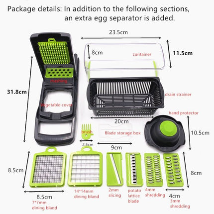 Vegetable Cutter Kitchen Slicer Fruit Cutter Potato Peeler Carrot Cheese Grater Vegetable Slicer - DealBuddy
