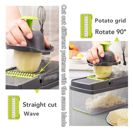 Vegetable Cutter Kitchen Slicer Fruit Cutter Potato Peeler Carrot Cheese Grater Vegetable Slicer - DealBuddy