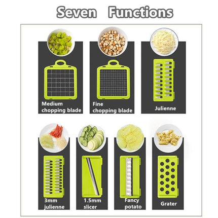 Vegetable Cutter Kitchen Slicer Fruit Cutter Potato Peeler Carrot Cheese Grater Vegetable Slicer - DealBuddy