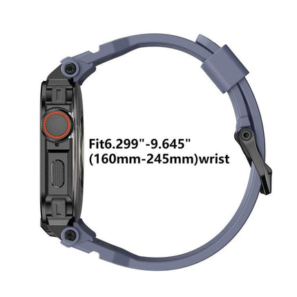 Vibrant Zinc Alloy Cover Integrated Silicone Watch Band, For Apple Watch Series 11 / 10 46mm - DealBuddy