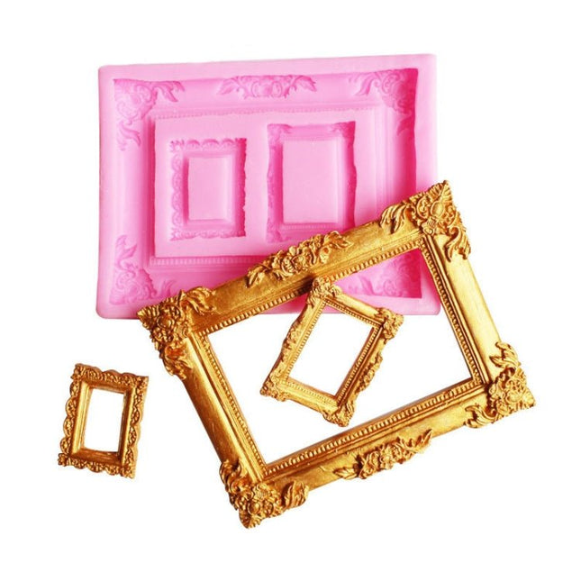Vintage Photo Frame Liquid Silicone Fondant Mould - DealBuddy