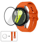 Wave Stitching Silicone Watch Band with 3D Curved Film, For Samsung Galaxy Watch4 Classic 46mm, For Samsung Galaxy Watch4 Classic 42mm, For Samsung Galaxy Watch5 Active 40mm, For Samsung Galaxy Watch5 Active 44mm - DealBuddy
